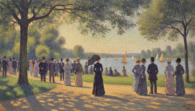 Pointillism Seurat look sample - Art Movement Classical - 1880s
