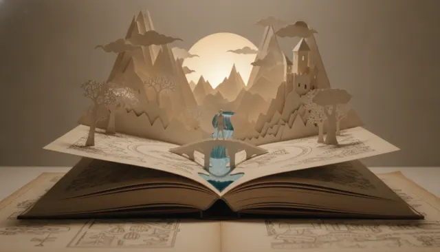 Pop-Up Book Stop Motion look sample - Paper Craft Stop Motion - contemporary
