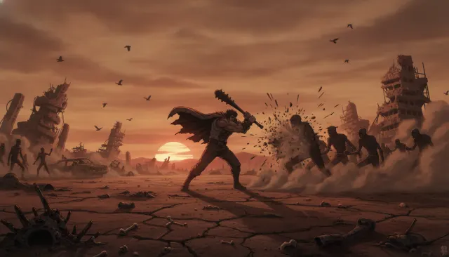 Post-Apocalyptic Fist of the North Star look sample - Subgenre Action Darker - 1980s