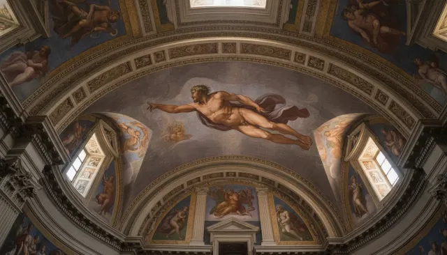 Renaissance Fresco Michelangelo look sample - Art Movement Classical - 1500s