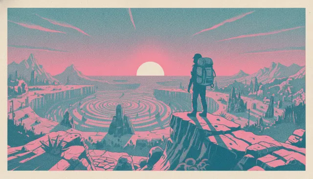 Riso Printed Art Print look sample - Concert Music Poster - contemporary