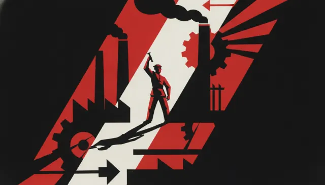 Russian Constructivist Propaganda look sample - Propaganda Political Poster - 1920s