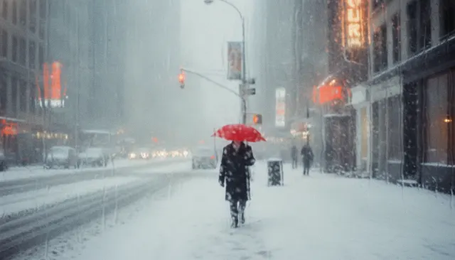 Saul Leiter Color Painterly look sample - Street Photography - 1950s