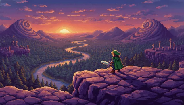 SNES 16-Bit Pixel RPG look sample - Pixel Era 8Bit 16Bit - 1991-1996