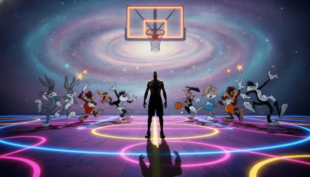 Space Jam Cel on Court Mix look sample - Live Animation Hybrid - 1990s