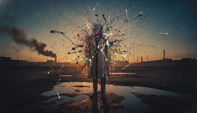 Splatter Paint on Photo Abstract look sample - Paint On Photo - contemporary