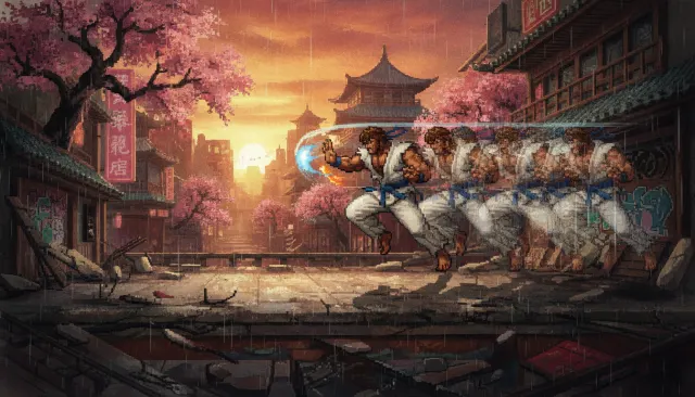 Street Fighter 3 Third Strike Detailed Sprite look sample - Fighting Game Sprite - 1999