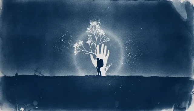 Sun Print Cyanotype Modern look sample - Analog Camera Extended - contemporary