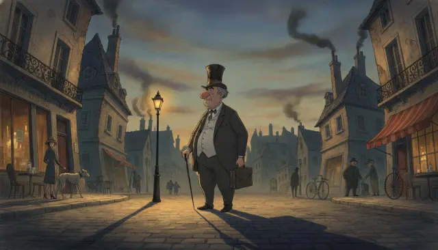 Sylvain Chomet Caricature look sample - Indie Art Animation - 2000s
