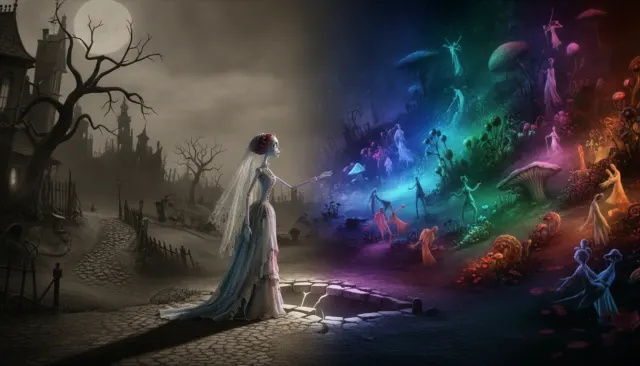 Tim Burton Corpse Bride look sample - Puppet Stop Motion - 2000s