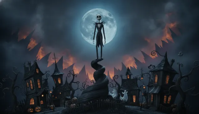 Tim Burton Nightmare Before Christmas look sample - Puppet Stop Motion - 1990s