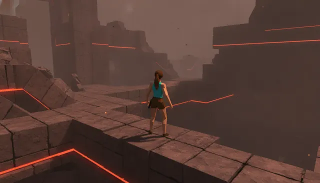 Tomb Raider PS1 Jagged look sample - Ps1 Era Jagged Variants - 1990s
