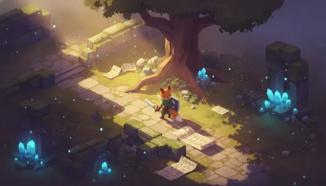 Tunic Fox Isometric Translation look sample - Indie Modern - 2022