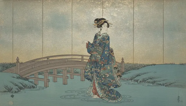 Ukiyo-e Utamaro Portrait look sample - Eastern Historical - 1790s