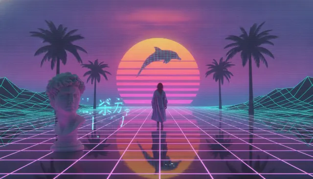 Vaporwave Electronic Visualizer look sample - Genre Electronic Edm - 2010s