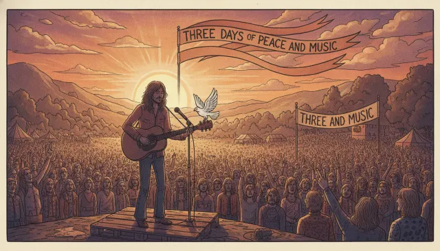Woodstock 1969 Folk Poster look sample - Concert Poster Extended - 1960s