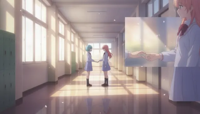 Yuri Light Classmate Pastel look sample - Subgenre Romance Comedy - contemporary